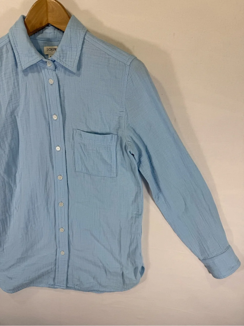 J. Crew Light Blue Women's Button-Down Shirt